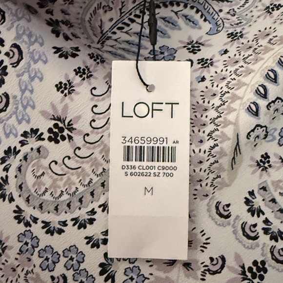 LOFT Paisley Bias Midi Skirt size Medium New With Tags style 602622 - Picture 13 of 13